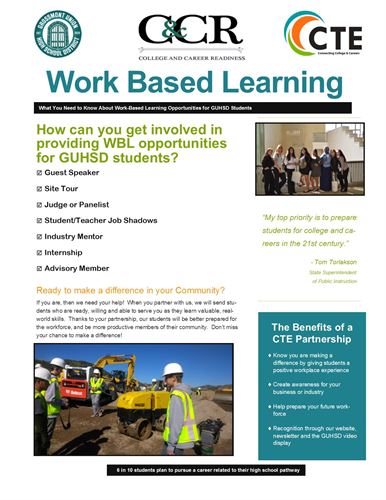 Work Based Learning Flyer
